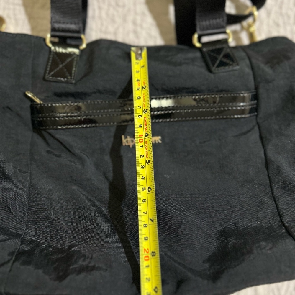 Kipling Black Shoulder Bag with Gold Details - Picture 10 of 12